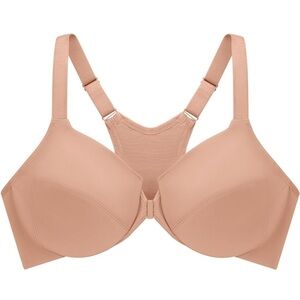 Women 40C Bra Glamorise Plus Size Front-Closure Wonderwire Underwire 1247